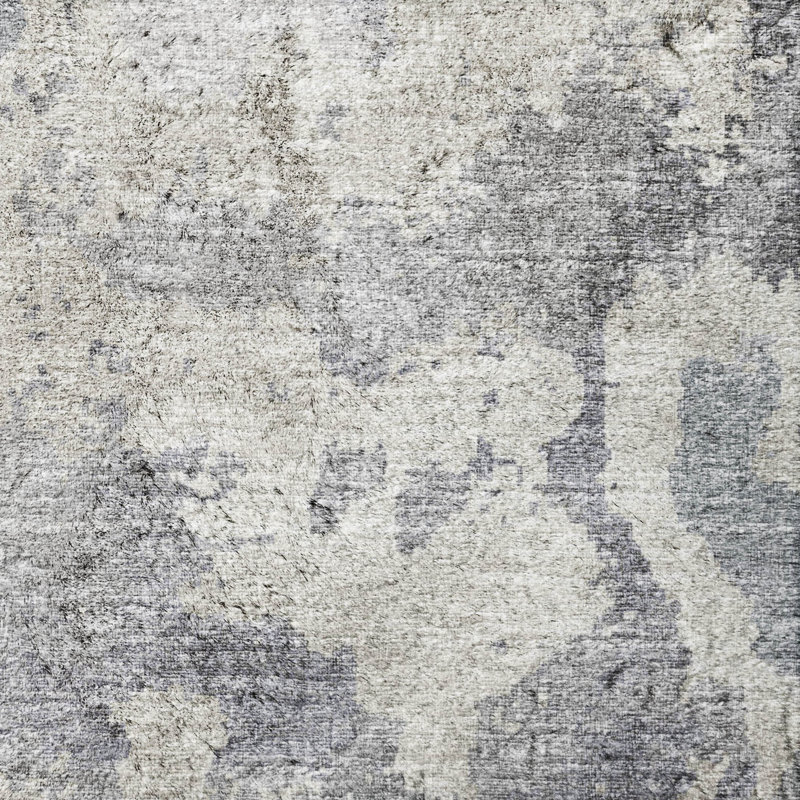 Premium Machine Washable Dream Shag ADS67 Soft Abstract Rug, Gray, 3' x 5'