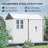 Outdoor Storage Shed, Metal Garden Shed with Window & Double Lockable Door, Outdoor Tool Shed Storage with Sloped Roof for Backyard, Patio, Garage, Lawn-130768454-130768453