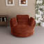 Fauteuil d'appoint pivotant moderne surdimensionné 49,6 po avec coussins et repose-pieds-582789207