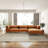 Nashonda 122.8'' Wide Japandi Style L-Shaped Velvet Sofa & Chaise-993494346