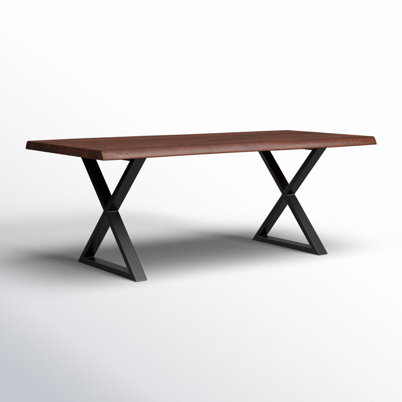 Brooks X Base Dining Table, Americano, 29.75"H x 79"L x 40"W, Black