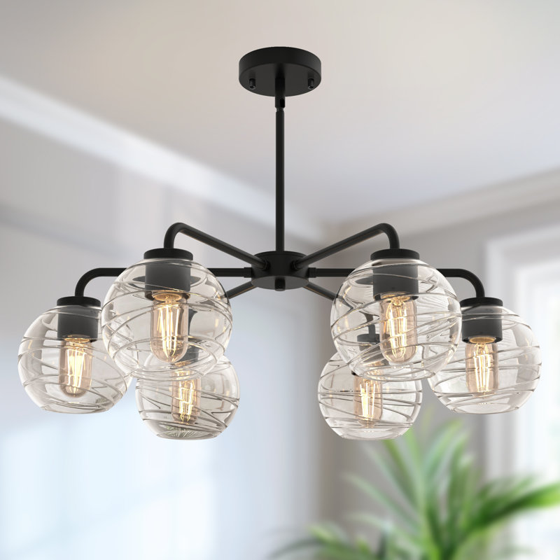5.9 in. H x 5.9 in. W Glass Globe Candelabra Shade