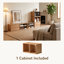 Dimensions: l 27,56 po x P 14,17 po x H 14,96 po. Finition en bois naturel de qualité supérieure, élégante et sophistiquée.