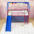Twin Metal House Loft Bed With Slide And Playful Accessories-193863695