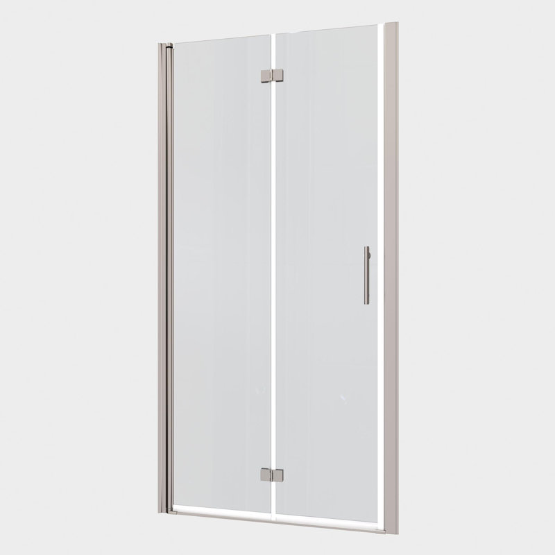32"x72"Universal Pivot Tempered Glass Shower Door, Chrome