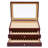 3-Tier Retro Rectangular Pen Collection Storage Display Box With 34 Separate Compartments
