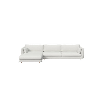 Bloom 3-Seater Sofa W/Chaise Lounge Right & Teak Legs