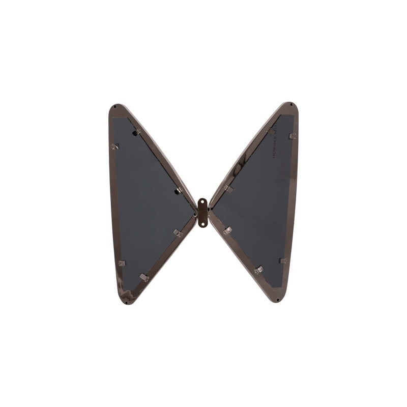 Frates Butterfly Wall Mounted Wall Mirror, Plated Black Nickel
