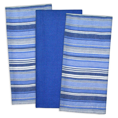 Ensemble de 3 serviettes à thé en coton Urban Stripe
