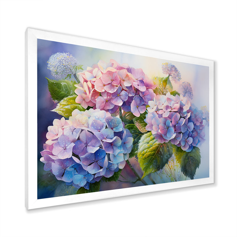 «Rose et mauve», impression sur toile, H 30 po x l 40 po x P 1,5 po, Cadre simple blanc