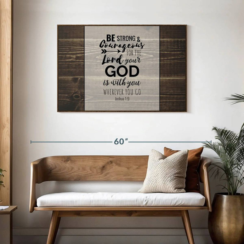 Dieu avec vous, Cadre flottant noyer, 43 po x 29 po