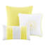 Édredon en coton taupe gris / jaune pour très grand lit, très grand lit et avec coussin de l 18 po x L 18 po