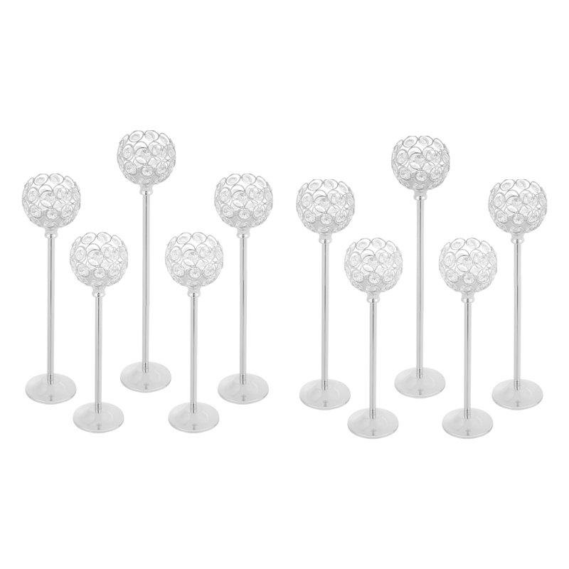 Decorative Wedding Candle Holders, Silver
