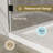 34'' X 68'' Black Hardware Frameless Fixed Shower Glass Panel – 3/8"  Tempered Glass with Explosion-Proof Film Shower Screen