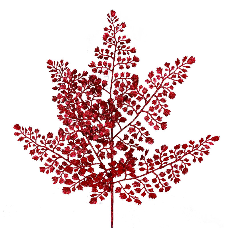 Ensemble de 4 plantes et arbres Maidenhair, Paillettes rouges
