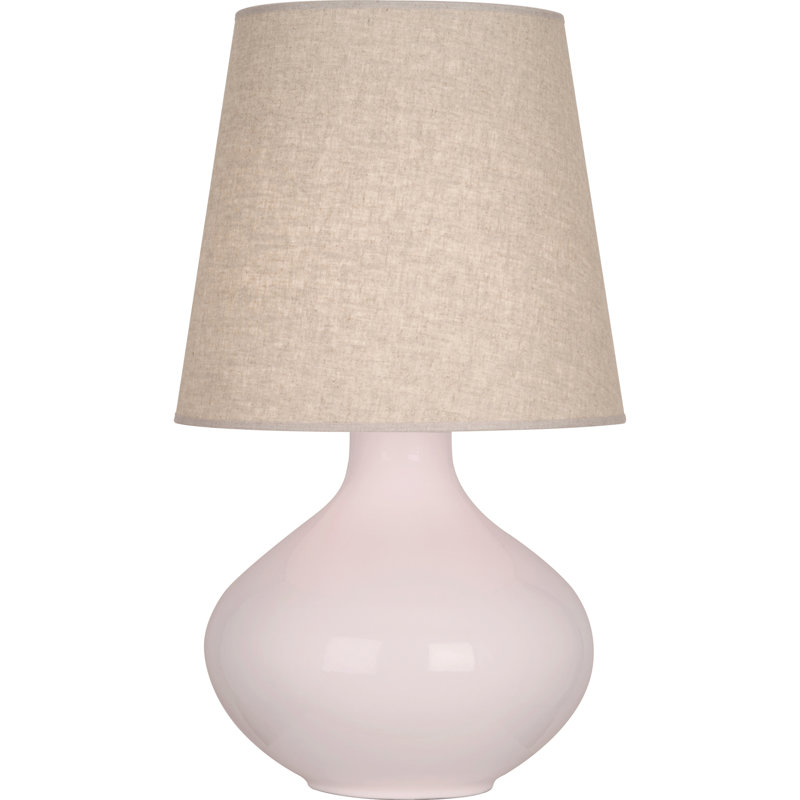 June Table Lamp, Buff Linen, Ash