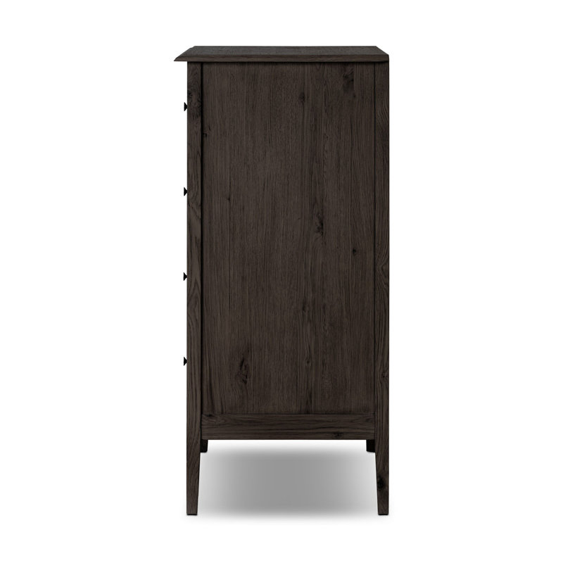 Maggie Tall Chest-Aged Smoked Oak, Smoked Black Oak