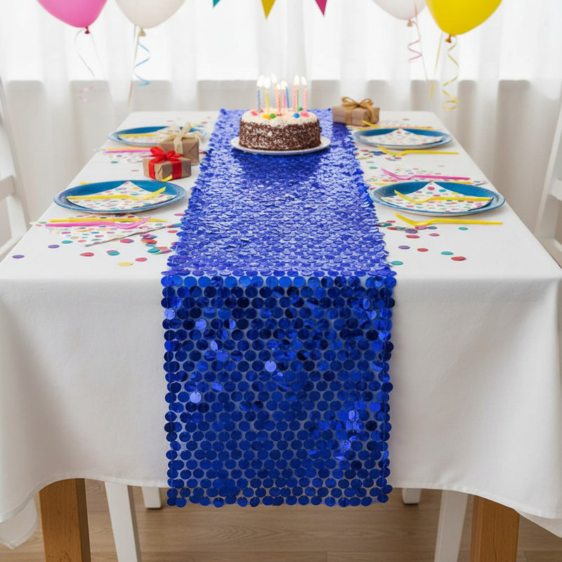 Chemin de table à paillettes paillettes léger 12 x 108 pouces Sparkle table à manger linge de table décor pour les fêtes et le mariage