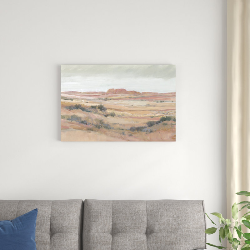 Southwest Landscape II, 32" H x 48" W, Picture Framed Canvas, Maple