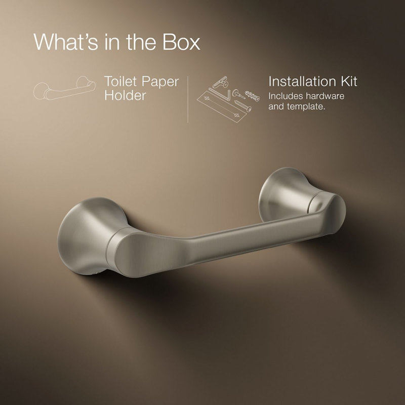 Simplice Pivoting Toilet Paper Holder, Vibrant Brushed Nickel
