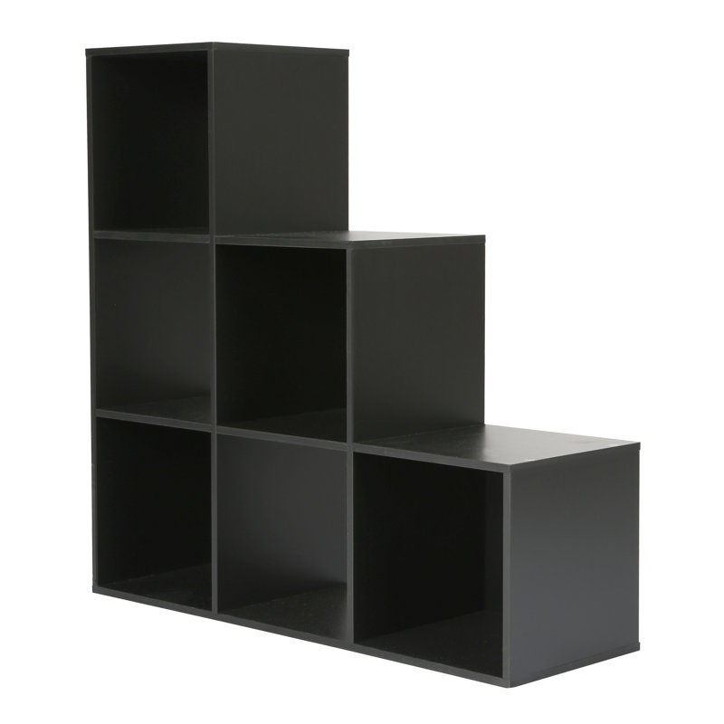 Mitsu 90cm H x 90cm W Cube Bookcase, Black