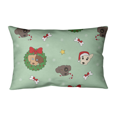 Coussin lombaire pour chiens de noël