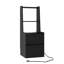 Table de chevet avec fonction de charge et espace de rangement: noir pour station de chambre à coucher moderne, armoire verrouillable de nuit-1120327489