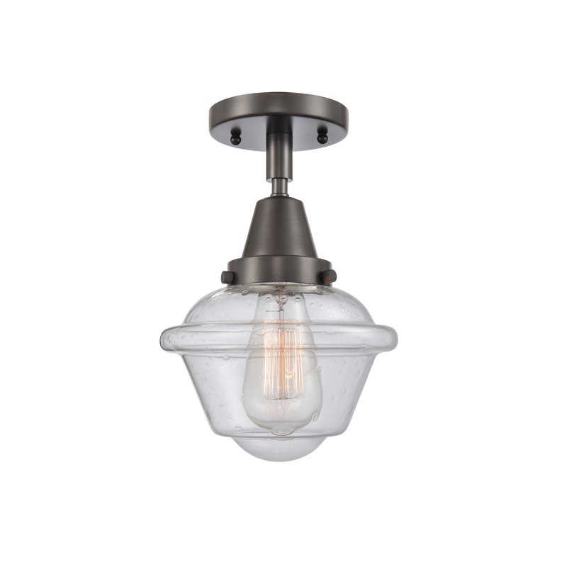 Grourke Glass Flush Mount, Seedy, Oil Rubbed Bronze