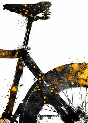 Cycling 4 gold, 50.8 cm H x 76.2 cm W