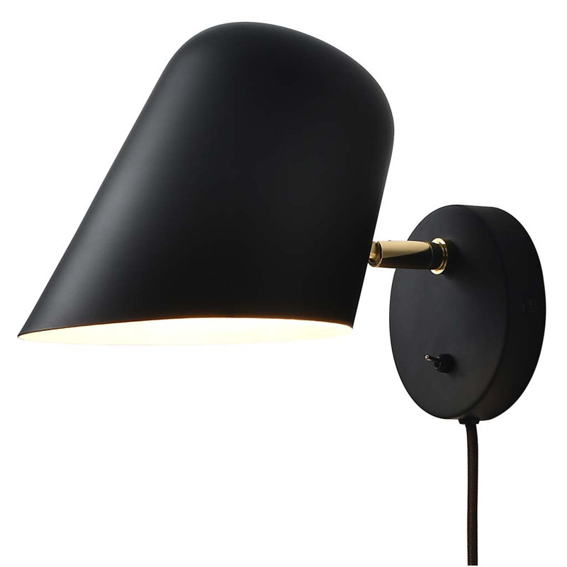 Culver Wall Sconce - plug-in, Matte Black