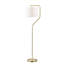 Lampe sur pied en arche angulaire en métal