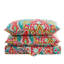 JML QSM0920210706 Ensemble de couvre-lit doux JML, ensemble de courtepointe réversible en microfibre 3 pièces, 1 courtepointe et 2 taies décoratives, turquoise / mandarine -227514992