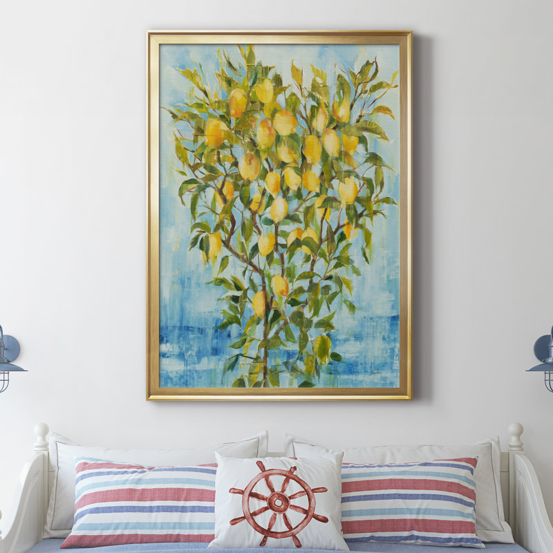 Single Picture Frame Print on Canvas, Gold Framed Canvas, 26.5" H x 36.5" W x 1.5" D