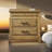 Rustic Light Oak 3-Drawer Nightstand, 27" Tall Farmhouse Wooden End Table with Antique Metal Handles, Bedside Storage Cabinet for Bedroom