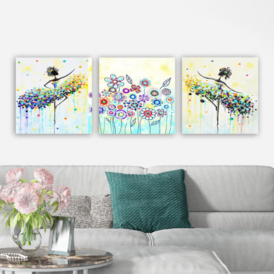 Ensemble de 3 impressions sur toile tendue