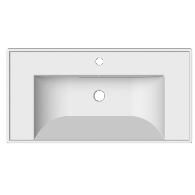 Scarabeo By Nameeks ML 18.5'' White Ceramic Rectangular Bathroom Sink with Overflow