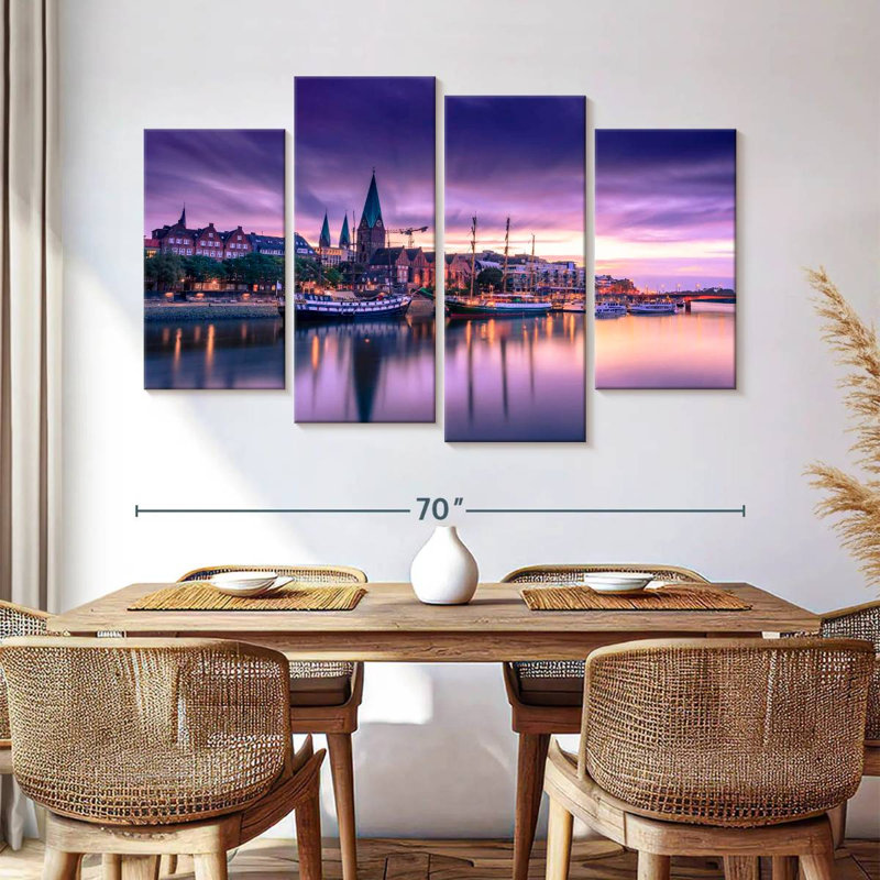 Lever de soleil mauve Nicci Bremen, H 42 po x l 68 po