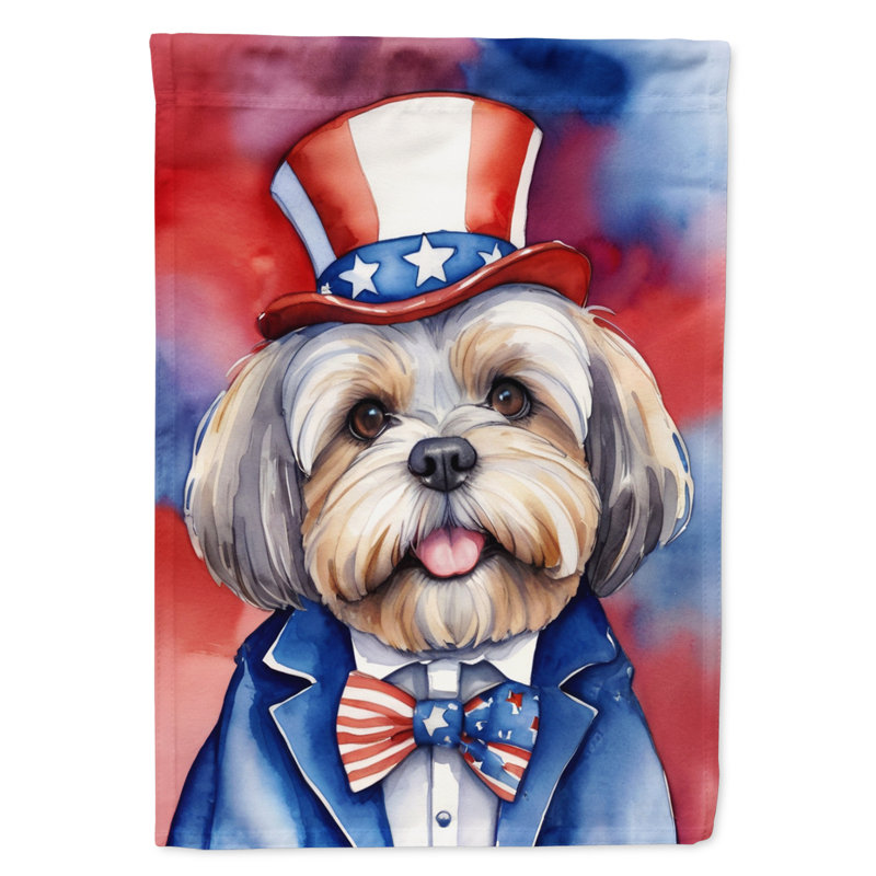 Drapeau patriotique du jardin américain, Lhasa Apso