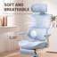 Chaise de bureau ergonomique en filet avec repose-pieds et appui-tête réglable - Chaise de bureau inclinable à haut dossier avec support lombaire pour le bureau personnel-1212212281-1222052602