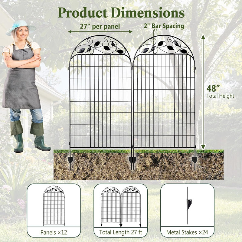 48 Ft. H x 27 Ft. W Fence Panels with Panel(s) Included