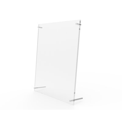 Acrylic Picture Frame8 x 10" with Standoff Hardware Photo Holder