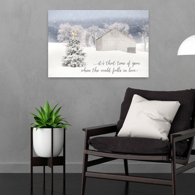 Winter Winter, arbre de Noël contemporain abstrait, art d'hiver, H 16 po x l 24 po