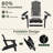 Dareona Pakkdiarie All-Weather HDPE Folding Adirondack Chair with Cup Holder for Patio & Garden-117807817