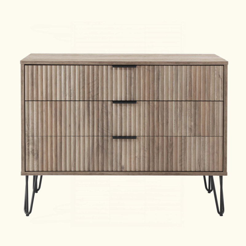 Commode 35 po à 3 tiroirs Dumbo, Gris