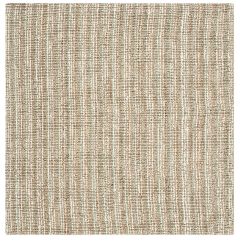 Tapis en jute tissé à la main Alda, Carré 10 pi