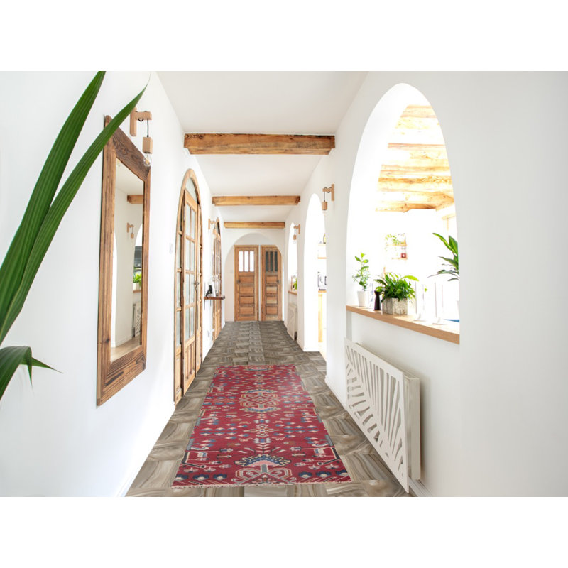 Tapis indien tribal Kazak en laine 3 x 10
