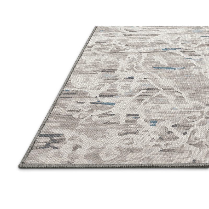 Tapis gris lavable à la machine, Carré 3 pi