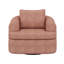Fauteuil demi-tonneau pivotant à 360 °, chaise ronde pivotante de 36,6 po avec coussin à deux couches-527503827