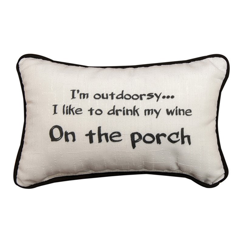 Coussin décoratif rectangulaire en coton à imprimé manuel pour l'extérieur 12,5 po x 8 po