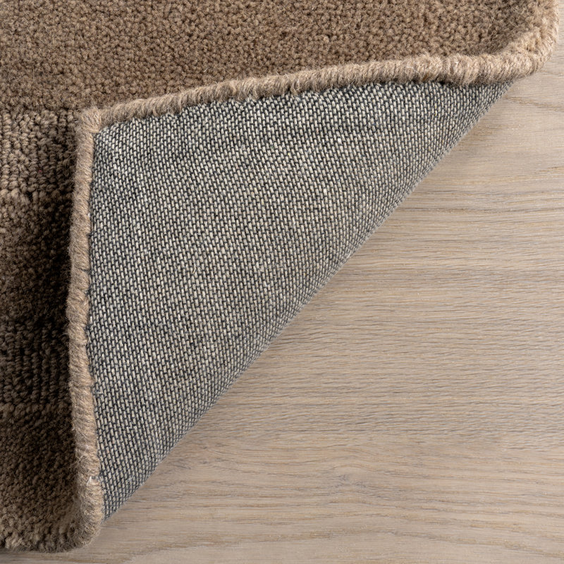 Vestry Brown Handmade Wool Tufted Stripe Area Rug